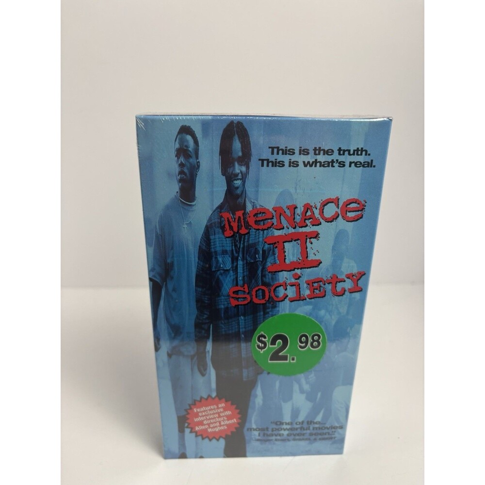 New Menace II to 2 Society VHS Tape Sealed 1993 Larenz Tate Watermarks